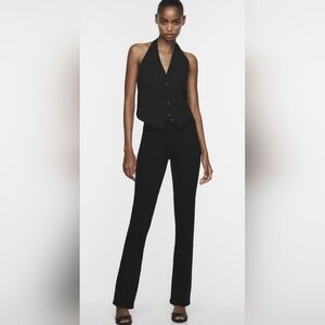 NWT! Zara High Rise Black Contour Bootcut Full Length Denim Jeans Size 2 / 24